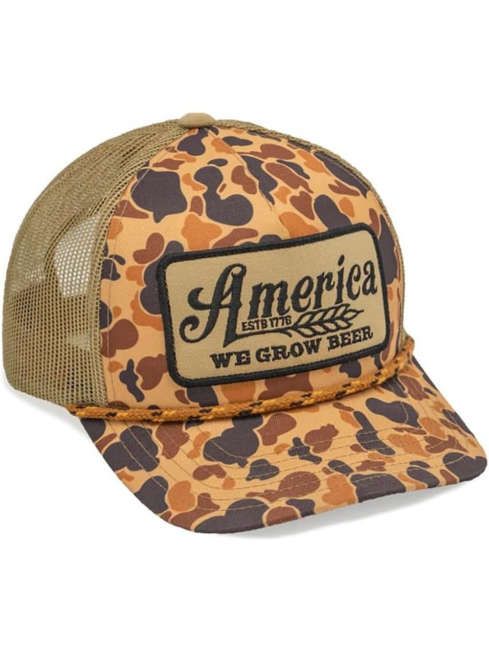 Adjustable Snapback Hat - America We Grow Beer Design, Perfect for Outdoor Fun